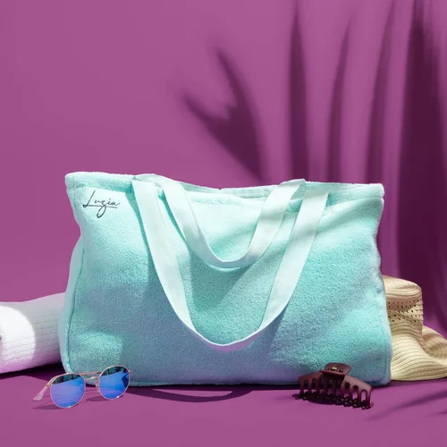 Miniatura 3 de Luzia Bolsa de playa y piscina, extra grande, reversible, hecha de algodón suave de alta calidad