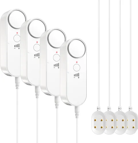 Miniatura 11 de Daytech Alarma de Sensor de Agua Detector de Fugas – Alerta fuerte de 100 dB, cable de detección de 6.5 pies, 4 niveles de volumen, sensor detector