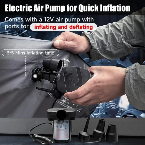 Miniatura 5 de colchón de aire para coche, colchón inflable para SUV y camión, colchón de aire para asiento trasero, cama inflable para camping, colchón de aire