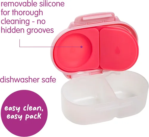 Miniatura 7 de b.box Caja de aperitivos – Mini caja Bento a prueba de fugas para niños y niños pequeños, recipientes de aperitivos de 2 compartimentos para niños