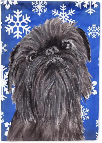 Miniatura 71 de Caroline's Treasures SC9374GF Bulldog English Snow flakes Holiday Garden Flag Buzón Bandera decorativa para patio exterior, patio, obras de arte