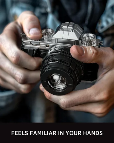 Miniatura 8 de Nifeliz Juego de construcción de cámaras para adultos, 2 modelos de cámara coleccionables para construir y exhibir, regalo creativo para fotógrafos