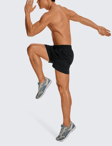 Miniatura 3 de CRZ YOGA Pantalones cortos de entrenamiento sin forro para hombre de 5 pulgadas, ligeros, de secado rápido, para correr, deportes, atletismo