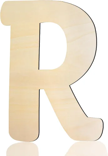 Miniatura 24 de Letras de madera de 8 pulgadas de alto, letra de madera D de 1/5 pulgada de grosor, letras del alfabeto de madera sin terminar para decoración