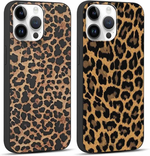 Miniatura 38 de Paquete de 2 Fundas de Teléfono Bonitas con Estampado de Guepardo para Apple iPhone 13 Pro Max de 6.7 Pulgadas, Fundas de Diseño