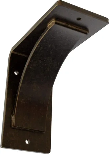 Soporte de acero Morris de 3 pulgadas de ancho x 6 pulgadas de profundidad x 6 pulgadas de alto, latón envejecido