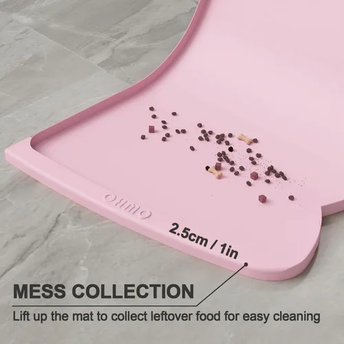 Miniatura 122 de OHMO - Tapete de silicona para alimentos para gatos, tapete de alimentación de mascotas para el piso, antideslizante e impermeable, bandeja de agua