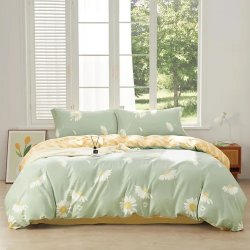 Miniatura 80 de SAPHREAS Juego de Funda de Edredón de Flores Rosas 2 piezas Algodón Estilo Jardín Campanilla Floral Ropa de Cama Juego de Funda de Edredón 100%