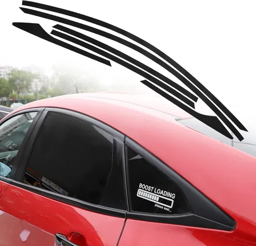 Miniatura 9 de TOMALL Calcomanías de vinilo para borde de ventana de automóvil compatibles con Honda 10th Civic 2016 2017 2018 2019 2020 2021 Accesorios de moldura