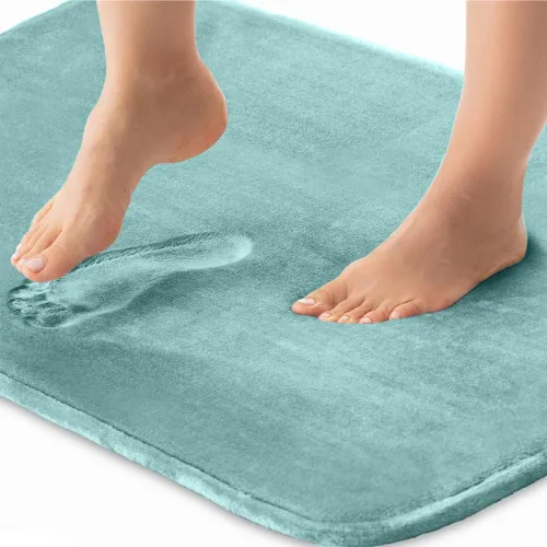 Miniatura 32 de GORILLA GRIP Alfombras de Baño de Espuma Viscoelástica, Tapetes de Baño de Terciopelo Suave y Absorbente, Puntos Duraderos en la Parte Inferior
