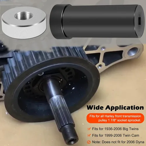 Miniatura 2 de Bonbo Llave de piñón de eje principal de 1 7/8 pulgadas con accionamiento de 1/2 pulgada para motor Harley-Davidson Big Twins Engine 1936-2006