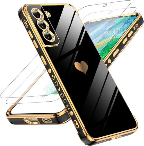 Miniatura 105 de LeYi for Moto G 5G 2025 Case: with Tempered Glass Screen Protector [2 Pcs]+ Full Camera Lens Protection,Love Heart Plating Cute Luxury Soft TPU