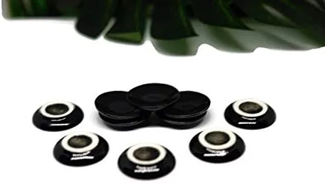 Miniatura 5 de 1shopforyou Juego de 10 platos de cerámica negra mini - Acentos decorativos para exhibición