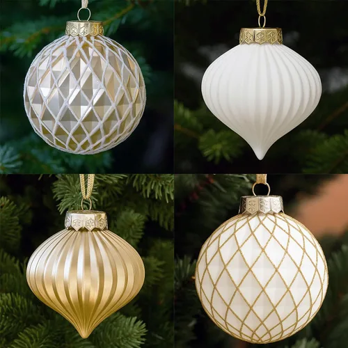 Miniatura 19 de Paquete de 28 adornos de bolas de Navidad doradas y plateadas para decoraciones de árboles - Juego de bolas de plástico irrompibles, carámbanos
