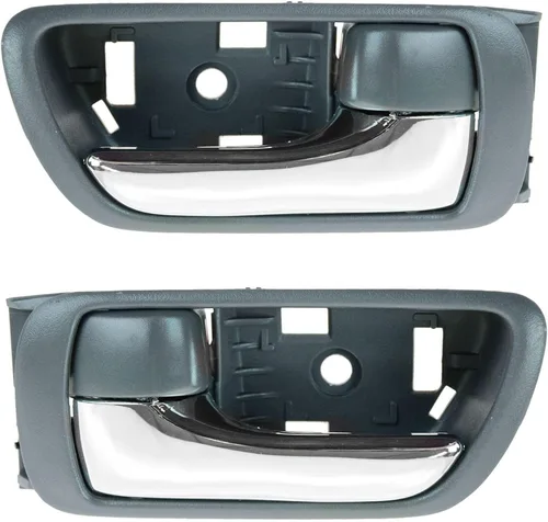 Miniatura 8 de TRQ Juego de 2 manijas de puerta interior trasera cromada y cachemira para Chevy GMC