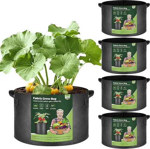Miniatura 14 de T4U Bolsas de cultivo de 3 galones, bolsas de cultivo mejoradas con asas, macetas de tela no tejida gruesa de alta resistencia, macetas de 3 galones