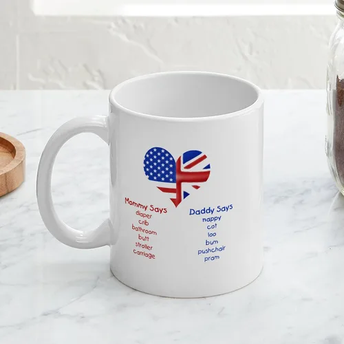 Miniatura 4 de CafePress British American Translations Taza de café de cerámica (11 oz)