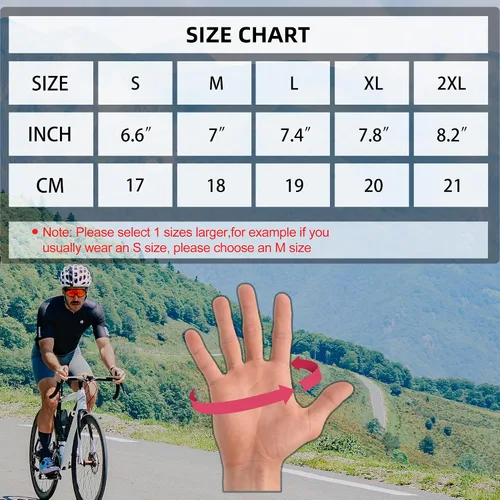 Miniatura 6 de Darevie Guantes de ciclismo de alta velocidad, guantes de ciclismo de medio dedo, guantes de ciclismo absorbentes de impacto, transpirables