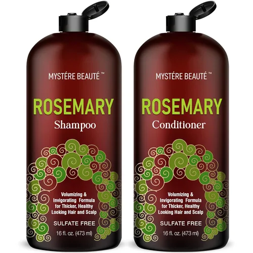 Champú y acondicionador de romero para el crecimiento del cabello, sin sulfatos, aceite de romero orgánico Champú de Romero Para Crecimiento,