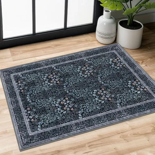 Miniatura 17 de SIILOOM Alfombra antideslizante de pasillo moderna de 2 x 5, súper suave, para pasillos, decoración para cocina, alfombras para pasillos sin 2-Verde