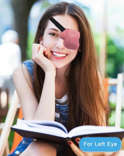 Miniatura 2 de Parches oculares para adultos y niños, 2 piezas 3D parche médico ajustable para ojo perezoso, ambliopía, estrabismo y después de la cirugía para ojo