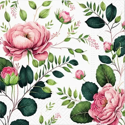 Miniatura 29 de AM Décor - 20 servilletas de papel suaves de 3 capas de papel de seda decoupage -13 x 13 pulgadas (desplegadas) (Rosalia, 13 x 13 pulgadas