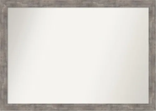 Miniatura 256 de Amanti Art Silver Bathroom Mirror for Over Sink, 24x49 Custom Made Marred Pewter Rectangle Vanity Mirror, Oversize Casual Wood Frame, Hangs Estaño