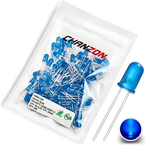 Miniatura 10 de CHANZON Paquete surtido de 60 luces LED de diodo de 0.197 in, lente redonda difusa DC 3V 20mA, lámpara de bombilla de iluminación surtida, variedad
