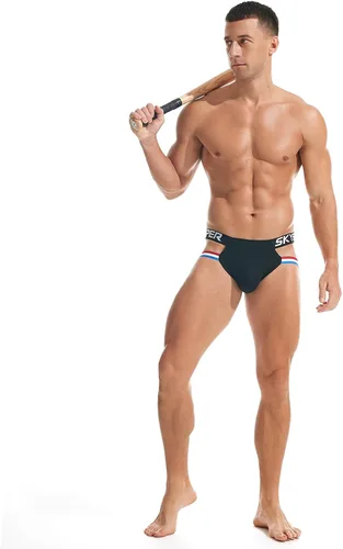Miniatura 104 de SKYSPER Jock Strap Athletic Supporter para hombres Sexy Jockstrap Ropa interior masculina