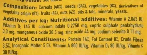 Miniatura 5 de Hari Hagen Tropimix Alimento enriquecedor para cacatúas y tortolitos, 2 libras - HARI Loro alimento con semillas, frutas, nueces, verduras, granos
