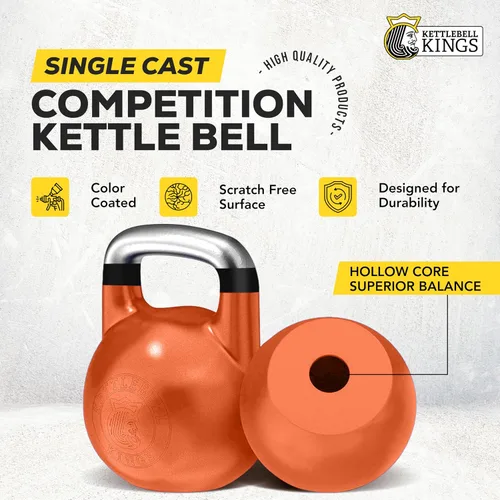Miniatura 3 de Kettlebell Kings Pesas rusas de competición (mango de 1.378 in) 17.6-105.8 lbs Pesas de mano Equipo de gimnasio de entrenamiento