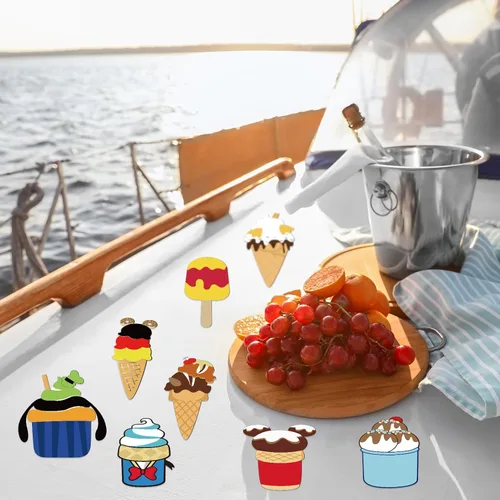 Miniatura 5 de 12 calcomanías para puerta de crucero de ratón, para nevera, refrigerador, lindo imán de helado para puerta de automóvil, nevera, pizarras blancas