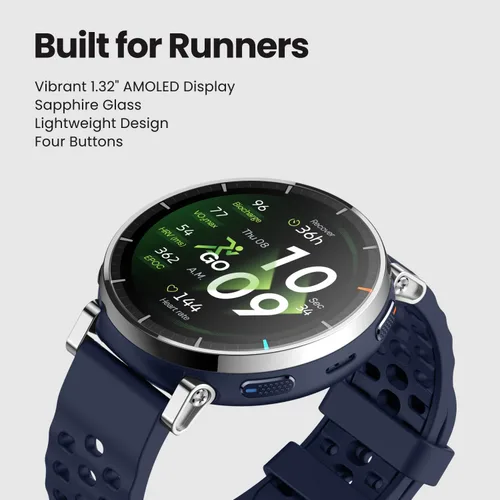 Miniatura 2 de Amazfit Active 3 Premium GPS Running Smart Watch, pantalla AMOLED Sapphire de 1.32 pulgadas, batería de 12 días, 4 GB de almacenamiento, mapas sin