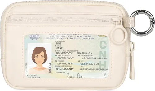 Miniatura 12 de La Cartera Iris con Cremallera y Ranura para Tarjetas con Ventana para Identificación, Monedero para Mujer con Cremallera, Llavero Mini Portátil