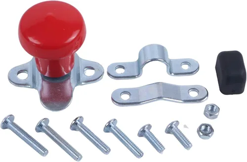 Pomo giratorio para volante WSV122R con funda de goma, ajuste universal para John Deere Case Ford Tractors Woods Spinner y muchos más autos, Rojo