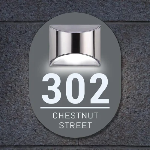 Miniatura 8 de Letrero de dirección solar personalizado, números de casa iluminados para exteriores, números de casa personalizados y señal de dirección, números