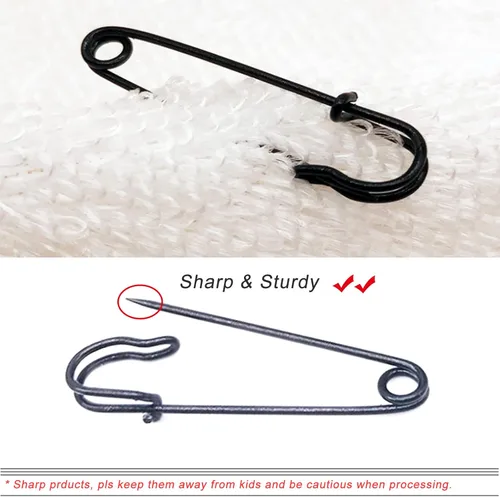 Miniatura 4 de IRIIRIO 36 pasadores de seguridad extra grandes de 4 pulgadas/3.937 in, pasadores de acero de bloqueo de resorte para mantas, manualidades, faldas