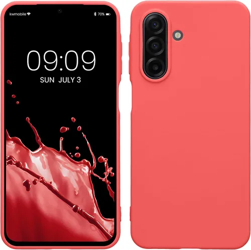 Miniatura 212 de kwmobile Funda compatible con Samsung Galaxy A23 4G / 5G - Funda de silicona TPU metálica suave y delgada - Rojo oscuro metálico