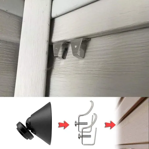 Miniatura 4 de Paquete de 12 ganchos laterales de vinilo para cámara Blink al aire libre, clips laterales sin agujeros para montar el sistema de cámara