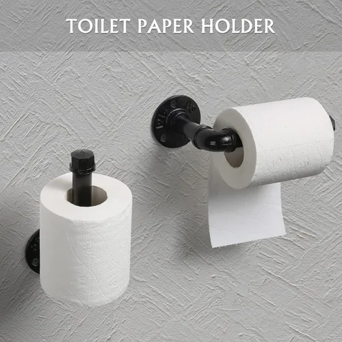 Miniatura 5 de Juego de accesorios de baño industriales para toallas con toallero de papel, soporte para toallas de mano, soporte para toallas de mano, soporte