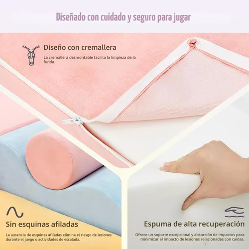 Miniatura 6 de QUCHI Juguetes de Escalada para Niños Pequeños, Juguetes de Escalada para Niños Pequeños en Interiores, Conjunto de Bloques de Escalada de Espuma