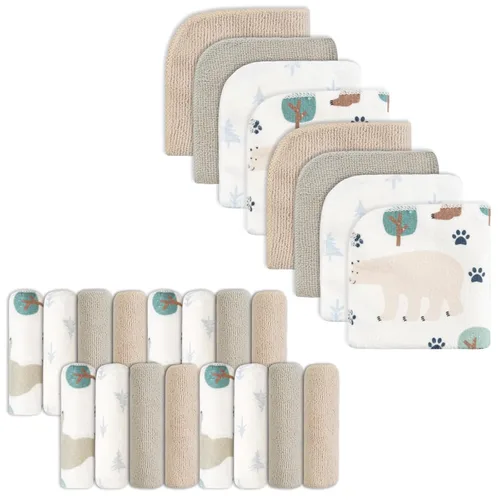 softan Toallitas para bebé, paquete de 24 toallitas de baño para bebé extrasuaves y ultra absorbentes, toallitas faciales para bebé unisex para