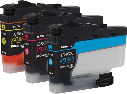 Miniatura 6 de Brother Genuine LC30333PKS, paquete de 3 cartuchos de tinta de tanque INKvestment de color de súper alto rendimiento; incluye 1 cartucho de cada uno