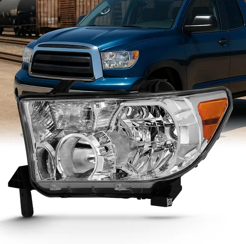 Miniatura 7 de AKKON - Compatible con Toyota Tundra 2007-2013 + 2008-2017 Sequoia. Juego de faros delanteros estilo OE