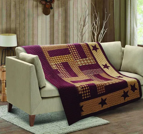 Miniatura 9 de Virah Bella - Manta Acolchada de Tiro 50"x60" - Edredón de Tiro Ligero para Acento, Decoración o Ropa de Cama - Manta Temática de Lodge