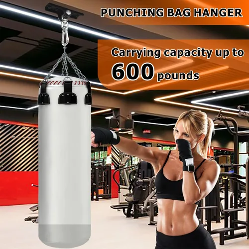 Miniatura 4 de Colgador de saco de boxeo pesado, gancho de viga de madera para colgar bolsas pesadas, soportes giratorios de 360° para entrenamiento de boxeo, Muay