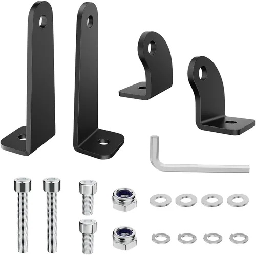 Miniatura 11 de Nilight 2 soportes de montaje lateral universales ajustables para barra de luz LED, color negro