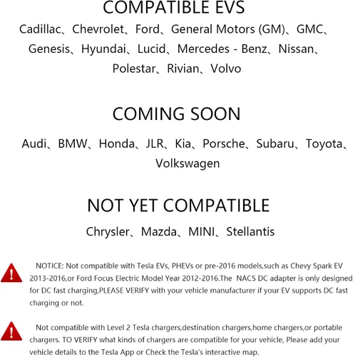 Miniatura 6 de Adaptador de vehículo eléctrico compatible con Tesla Supercharger (NACS) a CCS - 500 amperios / 1,000 V - Carga rápida de tu CCS1 en supercargadores
