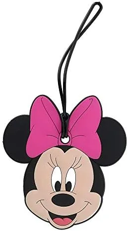 Miniatura 3 de Disney Minnie Mouse Face etiqueta de identificación de equipaje de viaje, Negro), JL-M6862A-BLK