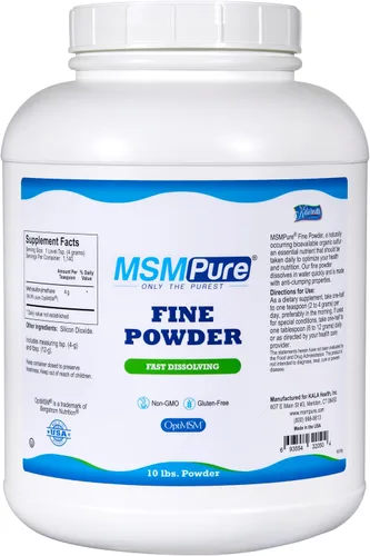 Miniatura 9 de KALA HEALTH MSMPure - Cristales en polvo de MSM finos con sabor a ponche de frutas de disolución rápida, MSM hechos en Estados Unidos para la salud